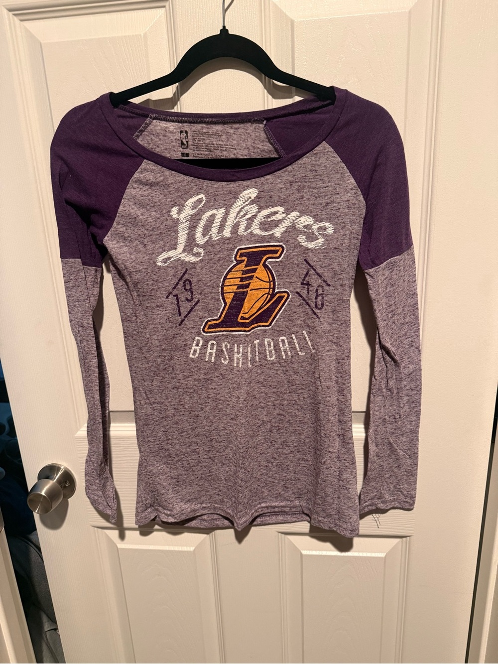 Purple Raglan Long-Sleeve Top